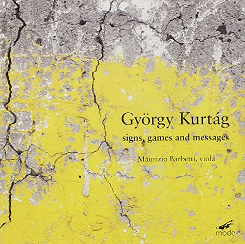 CD cover: yellow textured background with black text, "György Kurtág.