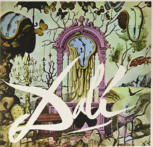 Surrealist album cover with melting clocks, butterflies, and a mirrored frame.