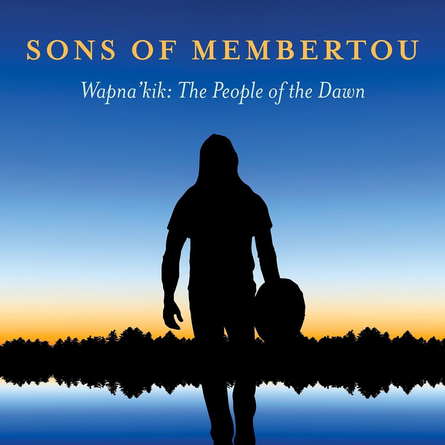 CD cover: Silhouette of a person facing a sunrise over water.