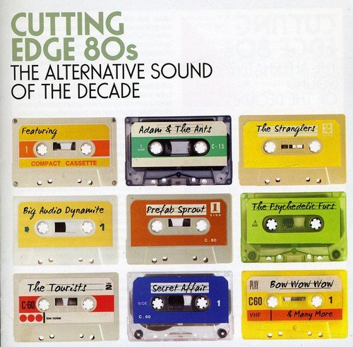 CD cover for “Cutting Edge 80s” featuring images of cassette tapes.