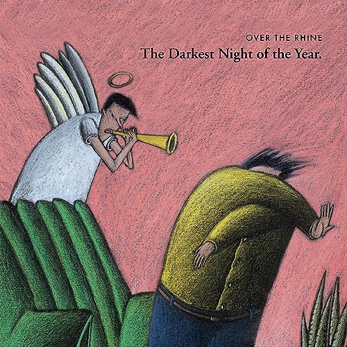 Album cover: angel playing trumpet to a figure with green foliage.