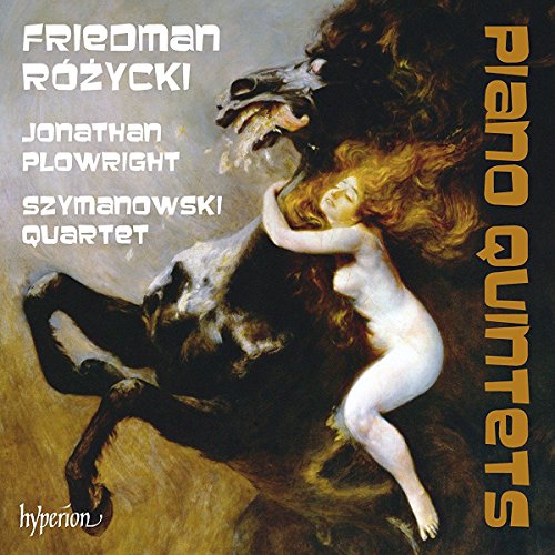 CD cover depicting a woman embracing a rearing dark horse.