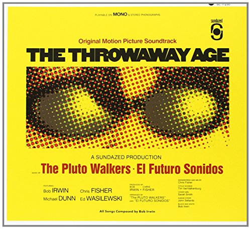 Yellow CD cover for "The Throwaway Age" soundtrack by Bob & The Pluto Wa Irwin.