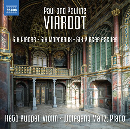 CD cover featuring ornate architecture and text naming composers Viardot and performers.