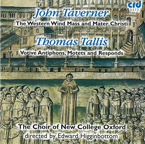 CD cover featuring medieval illustration of a monk and choir.