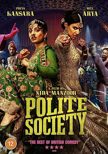 Two women in traditional South Asian attire pose in a fighting stance on the poster.