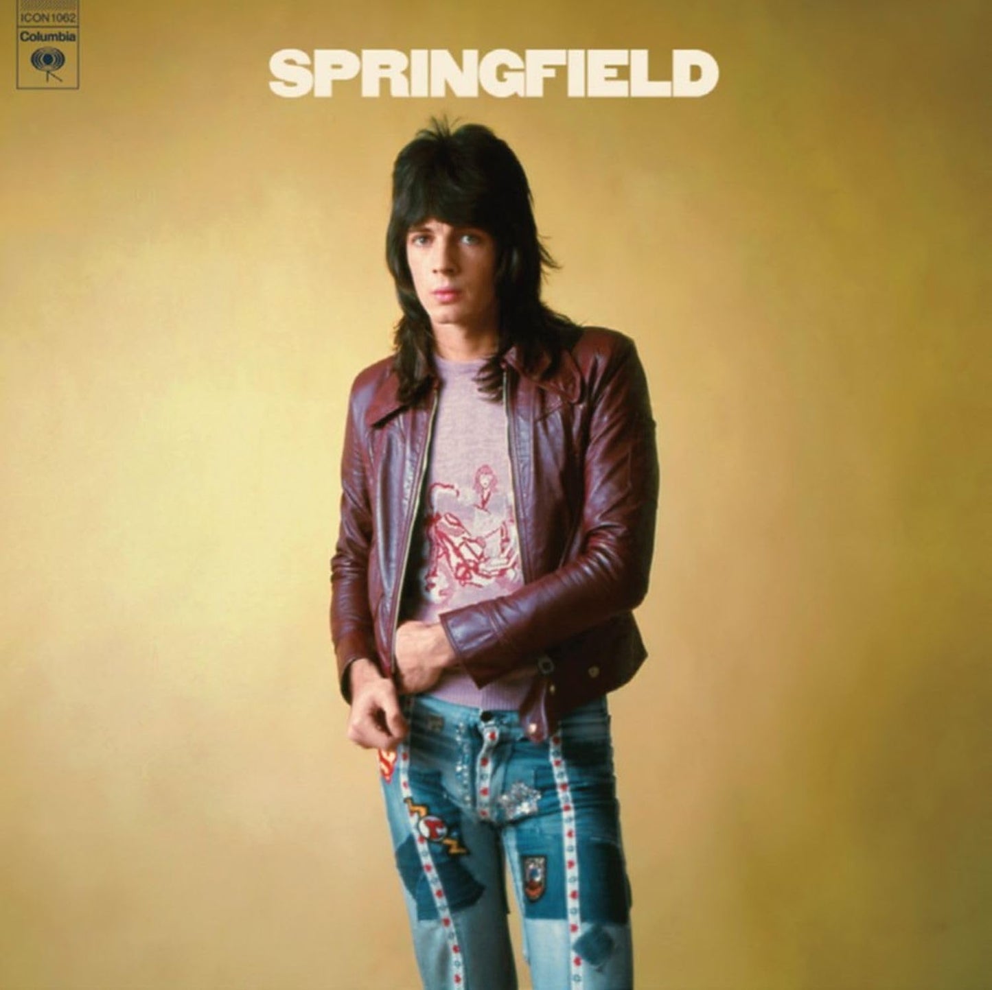 Rick Springfield album cover featuring a portrait of the artist in denim.
