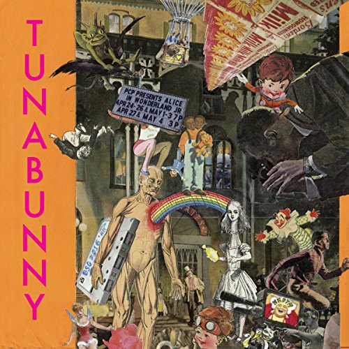 Collage album cover featuring characters from Alice in Wonderland and surreal imagery.