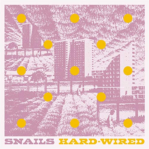 Album cover: Brutalist buildings with yellow dots, pink and white tones.