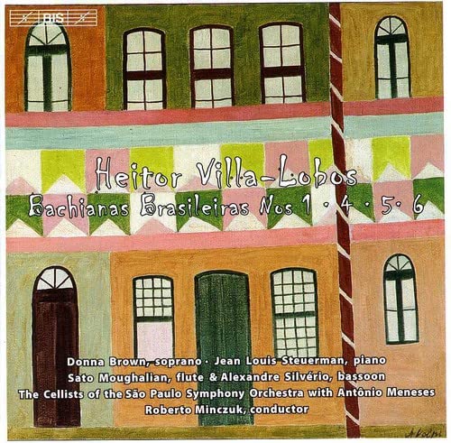 CD cover: colorful, abstract houses with text naming composers and performers.