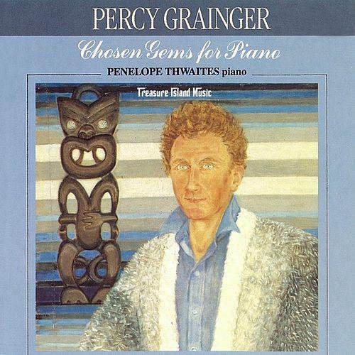 CD cover featuring Percy Grainger’s portrait and a Māori carving.