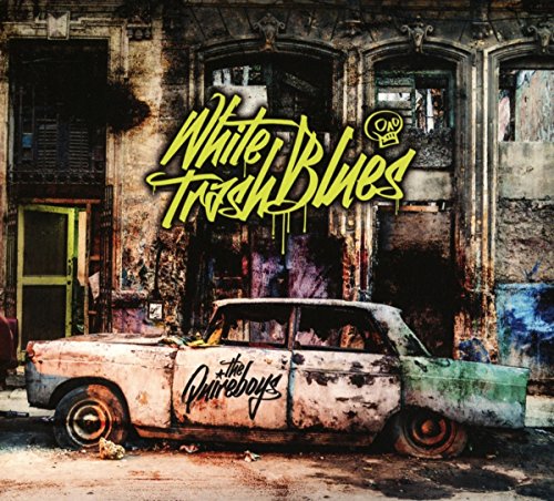 CD cover for The Quireboys’ “White Trash Blues” with a vintage car.