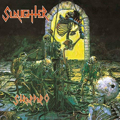Dark album cover depicting skeletal figures in a torture scene.