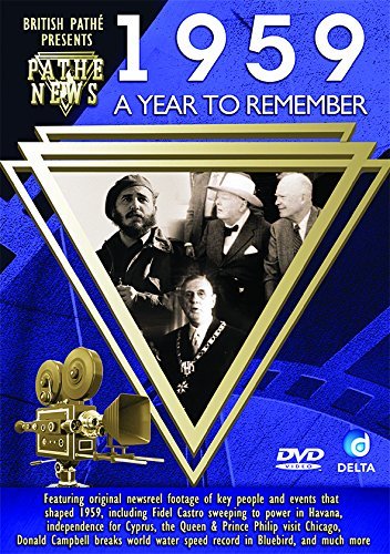 DVD cover for "British Pathé News - A Year To Remember 1959", showing historical figures.
