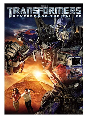 DVD cover for "Transformers: Revenge of the Fallen" featuring robots and people.