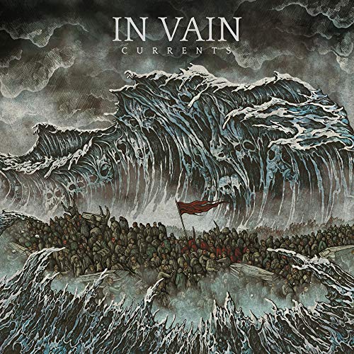 Album cover: large wave with figures and a red flag below.