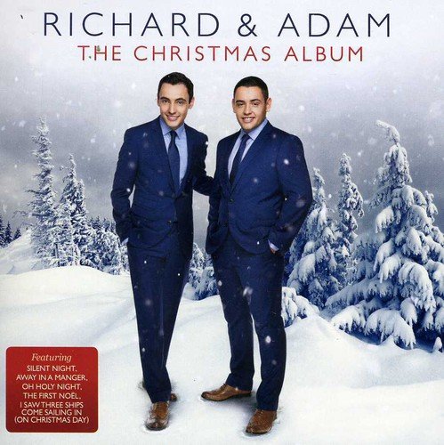 Richard & Adam album cover featuring two men in suits, snowy background.