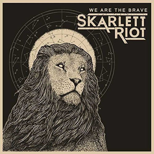 CD cover: Skarlett Riot album "We Are The Brave" with a lion.