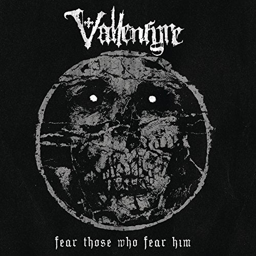 Black and white album cover featuring a distressed skull within a circle.