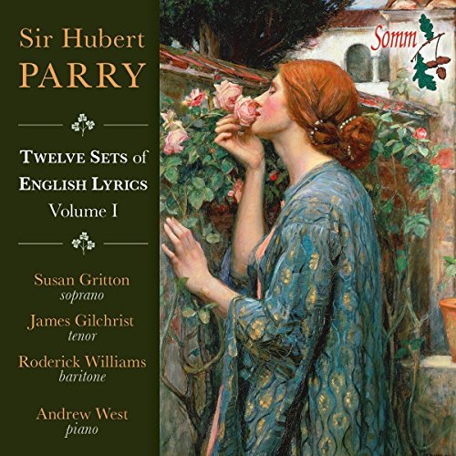 CD cover: woman with pink roses, text listing Parry’s “Twelve Sets of Lyrics.”
