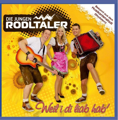 CD cover featuring three people in traditional Bavarian clothing with instruments.