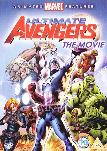 DVD cover for “Ultimate Avengers” featuring comic-style superhero illustrations.