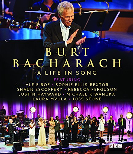 Burt Bacharach concert DVD cover with performers and orchestra onstage.