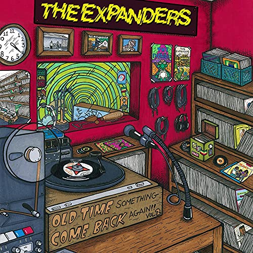 CD cover art: colorful illustration of a record store interior.