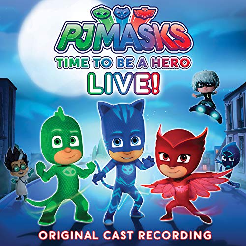 PJ Masks characters Catboy, Owlette, Gekko and Romeo on album cover.