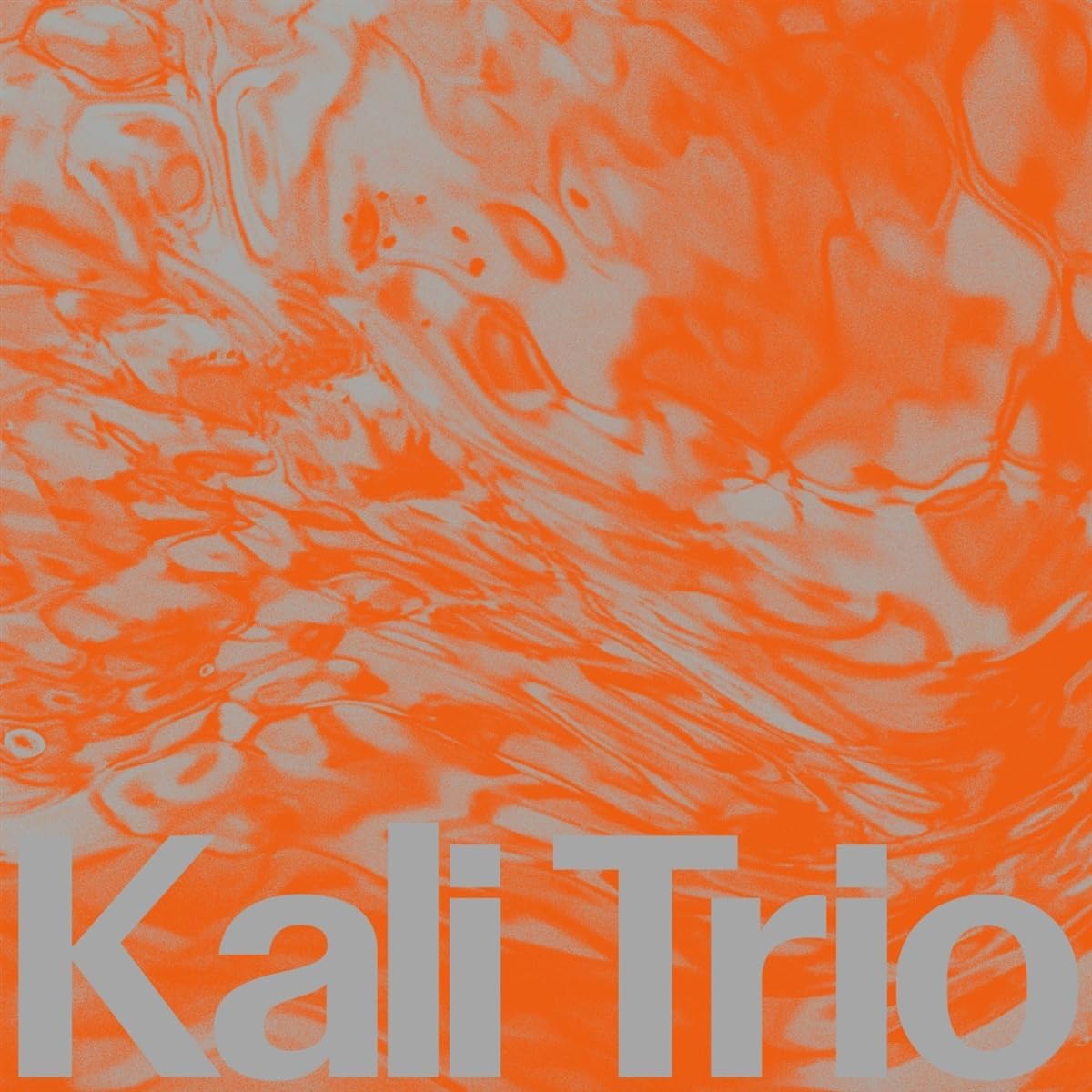 Orange and white abstract swirl with "Kali Trio" text below.