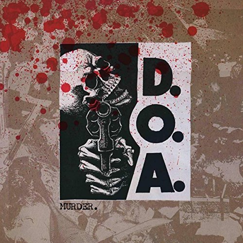 D.O.A. “Murder” vinyl album cover with skeleton and red splatter effect.