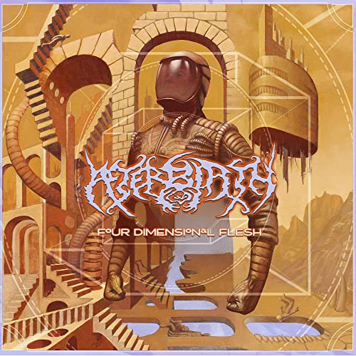 CD cover: futuristic figure in ornate, architectural, surreal landscape.