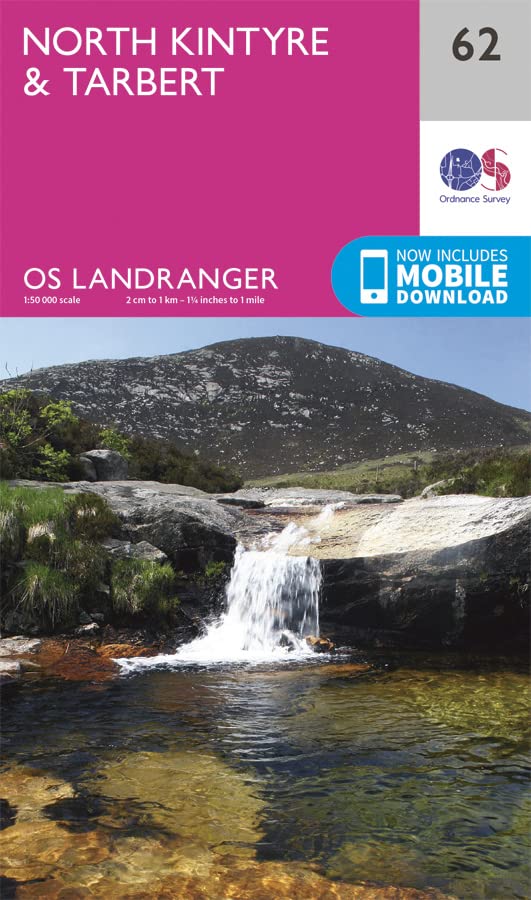 North Kintyre & Tarbert Map | Isle of Gigha | Ordnance Survey | OS Landranger Map 62 | Scotland | Walks | Cycling | Days Out | Maps | Adventure