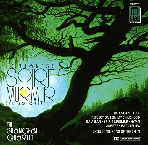 CD cover for Hovhaness string quartets featuring a dark tree silhouette.