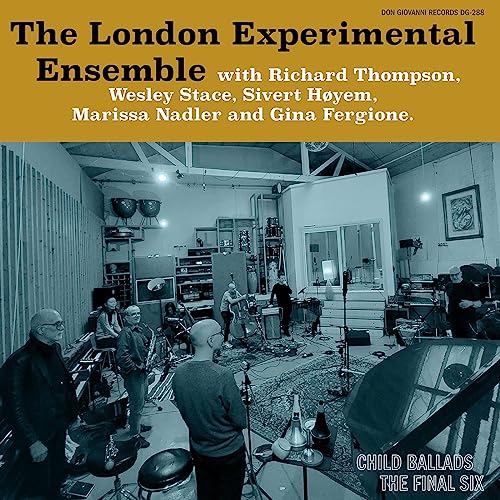 Vinyl album cover depicting musicians in a recording studio.