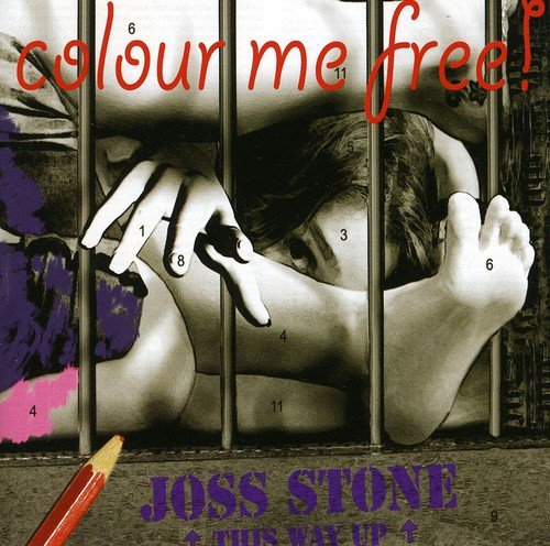 Joss Stone album cover, "Colour Me Free," with a paint-by-numbers aesthetic.
