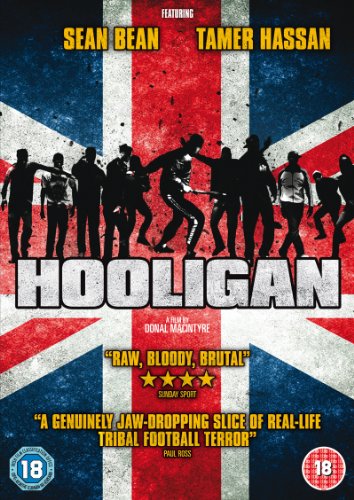 DVD cover for "Hooligan" featuring silhouetted figures against a Union Jack.