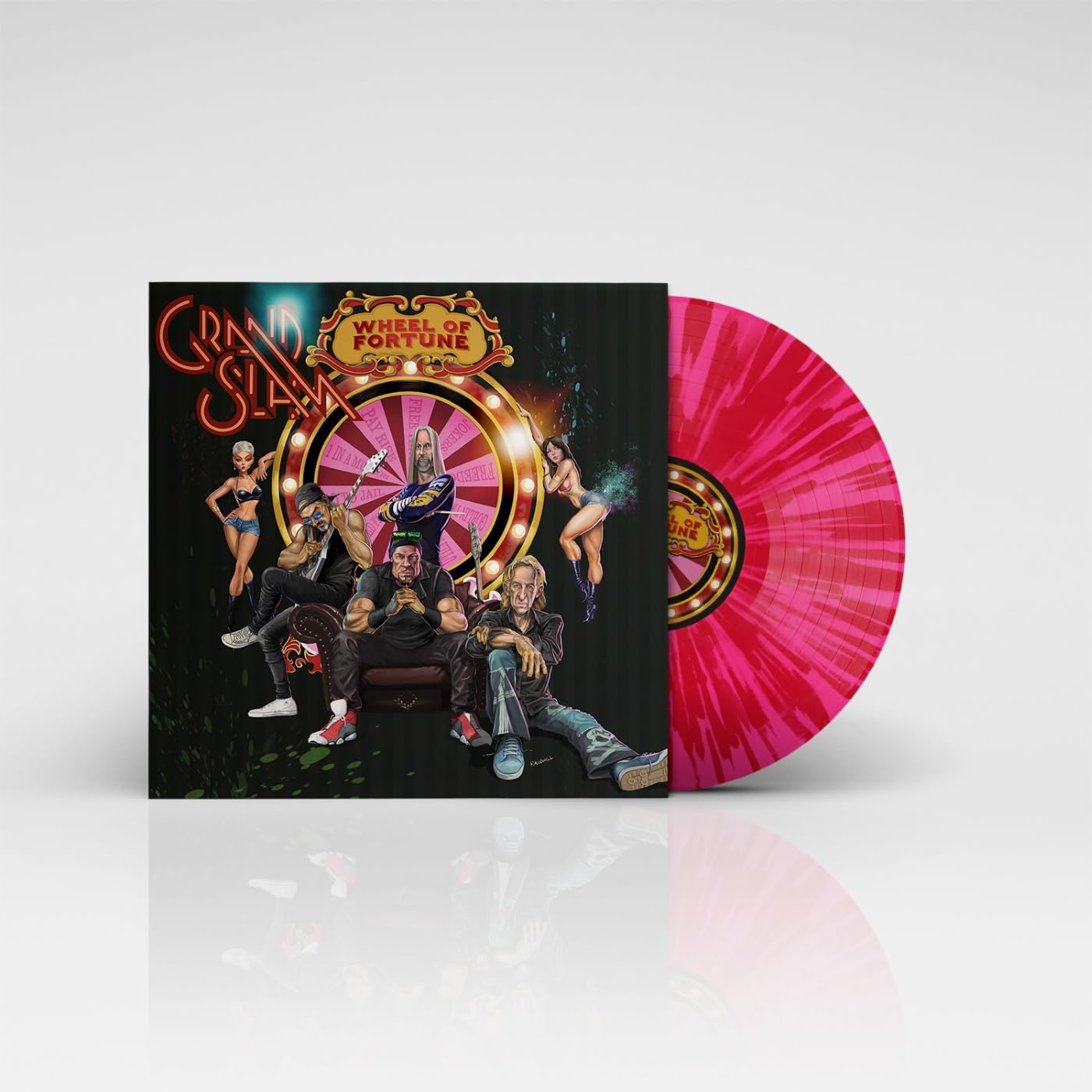 Grand Slam - Wheel Of Fortune" vinyl record with colorful cover art.