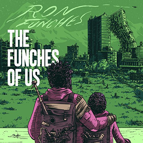 CD cover for Ron Funches’ “The Funches of Us” with figures and city.