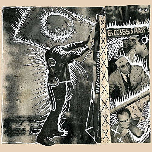 Black and white CD cover art featuring figures and abstract shapes.