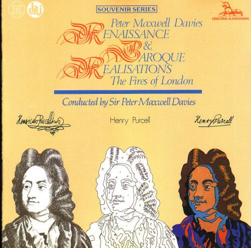 CD cover for "The Fires of London" featuring portraits of composers.