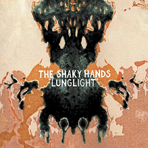 CD cover for "Lunglight" by The Shaky Hands, abstract dark inkblot design.