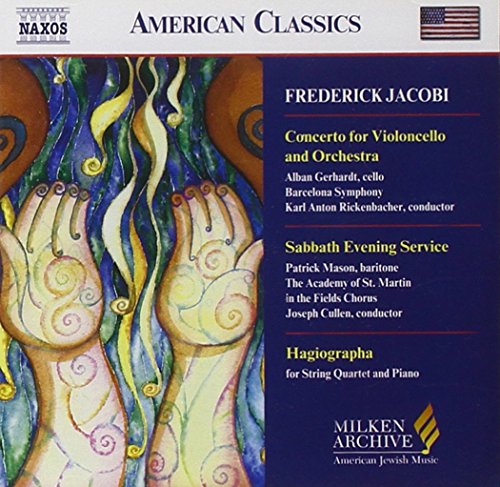 CD cover for Jacobi’s concerto, featuring stylized feet and flames.