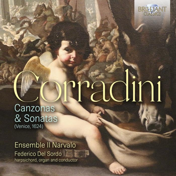 CD cover for Corradini’s “Canzonas & Sonatas” with Renaissance painting.