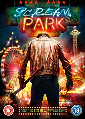 Scream Park" DVD cover: figure with axe in front of a carnival.