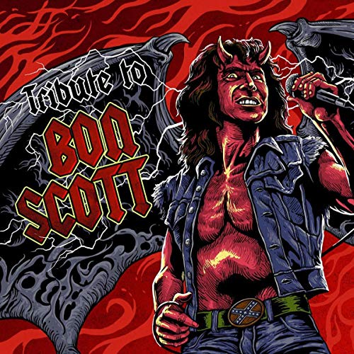 Red devil figure singing into a microphone, album cover art.