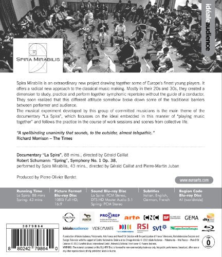 Blu-ray case for “Spira Mirabilis: Schumann: Symphony No. 1 - Spring.”