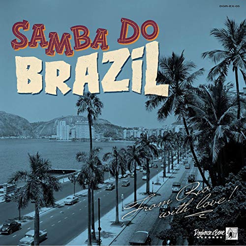 LP cover: "Samba Do Brazil" with a coastal city and palm trees.