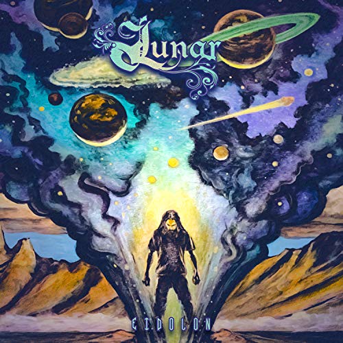 CD cover: cosmic landscape with a figure illuminated by bright light.