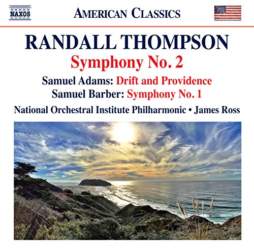 CD cover for Randall Thompson’s Symphony No. 2 with coastal landscape.